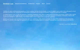 Andrew Lee homepage website preview