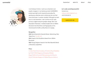 Summerkid homepage website preview