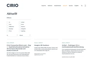 Cirio homepage website preview