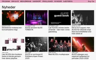 ALICE homepage website preview