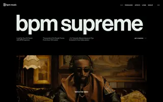 BPM Supreme homepage website preview
