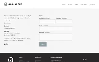 Gild Group homepage website preview