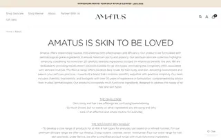Amatus homepage website preview
