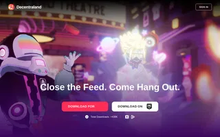 Decentraland homepage website preview
