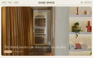 Sage Space homepage website preview