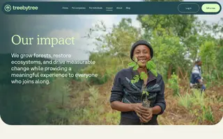 Treebytree homepage website preview