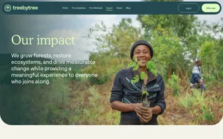 Treebytree homepage website preview