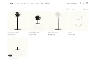 Syng homepage website preview