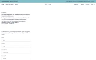 ASTAM homepage website preview