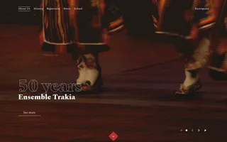 Trakia Ensemble homepage website preview