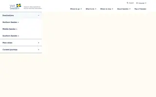 Visit Sweden homepage website preview