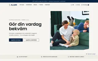 Allvar homepage website preview