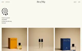 Rite of Way homepage website preview