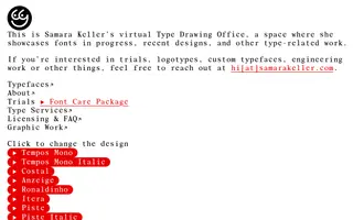 Samara Keller homepage website preview
