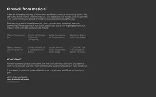 Maslo homepage website preview