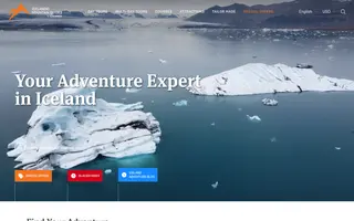 Icelandic Mountain Guides homepage website preview