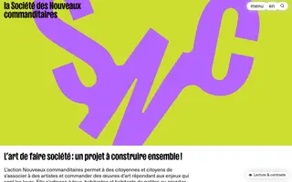 La Société des Nouveaux Commanditaires homepage website preview