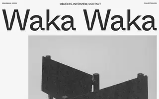 Waka Waka Collection N01 homepage website preview