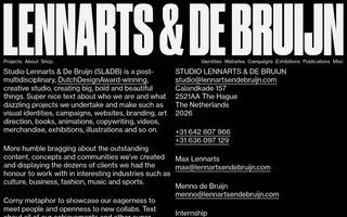 Studio Lennarts & de Bruijn homepage website preview