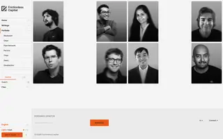 Frictionless Capital homepage website preview