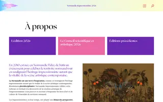 Normandie Impressioniste homepage website preview