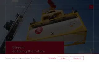 Streem Group homepage website preview