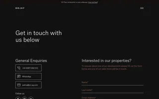 Xojay homepage website preview