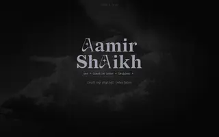 Aamir Shaikh homepage website preview