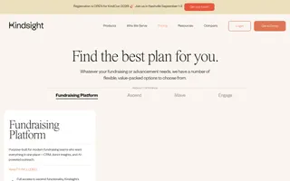 Kindsight homepage website preview