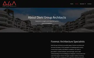 Diehl Group Architects homepage website preview