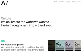 Area 17 homepage website preview