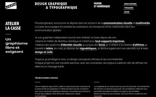 Atelier La Casse homepage website preview