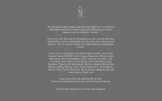 Recently Rejected homepage website preview