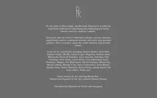 Recently Rejected homepage website preview