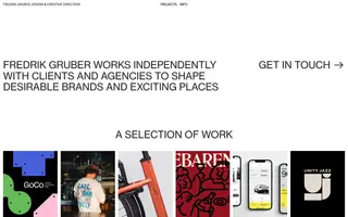 Gruber homepage website preview