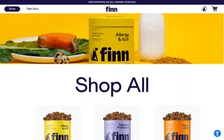 Finn homepage website preview