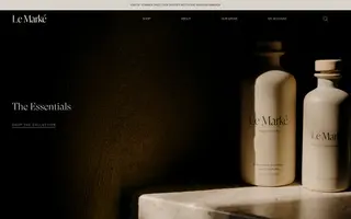 Le Marké homepage website preview