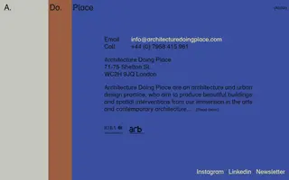 Architecture Doing Place homepage website preview