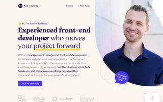 Andre Jilderda homepage website preview