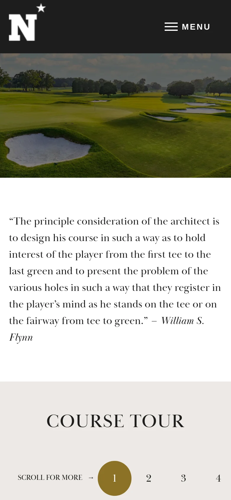 Naval Academy Golf Club About Us mobile website screenshot