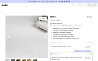 Matic homepage website preview