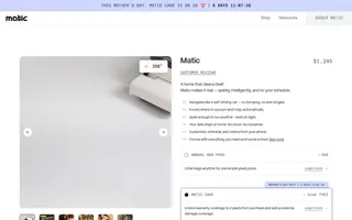 Matic homepage website preview