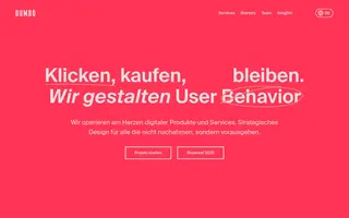 Dumbo homepage website preview