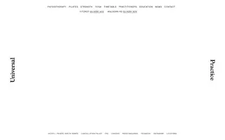 Universal Practice homepage website preview
