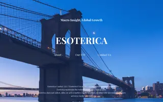 Esoterica Capital homepage website preview