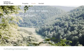 hellofarm Design Studio homepage website preview