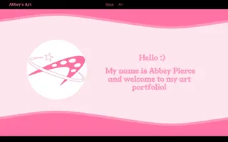 Abbey's Art homepage website preview