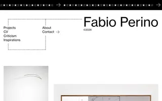 Fabio Perino homepage website preview