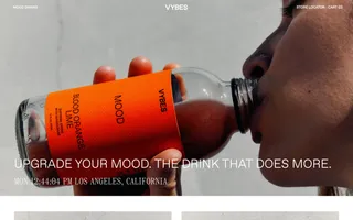Vybes homepage website preview