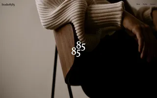 Studio8585 homepage website preview